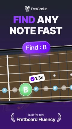 Note Quiz prompt showing fast note recall