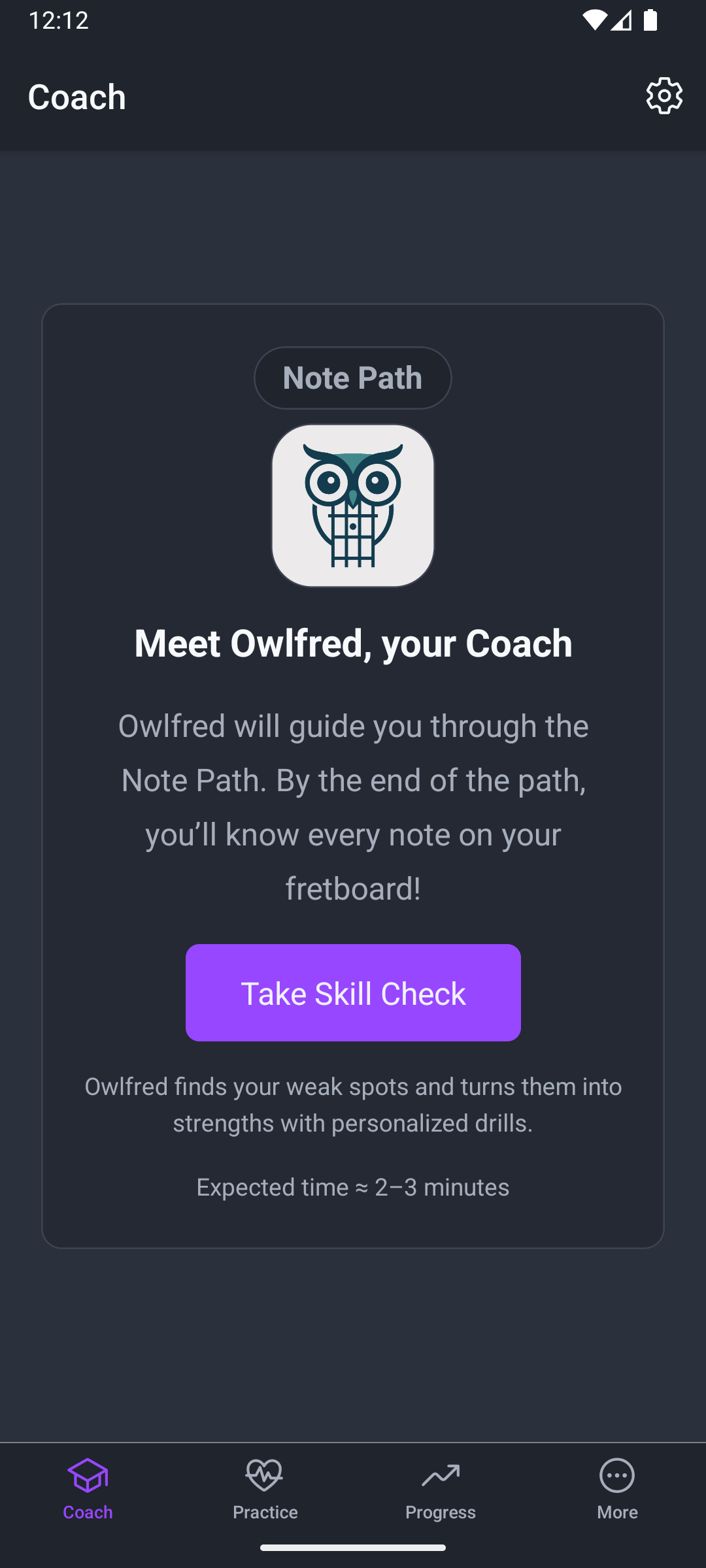 Owlfred asks for a 60‑second Skill Check